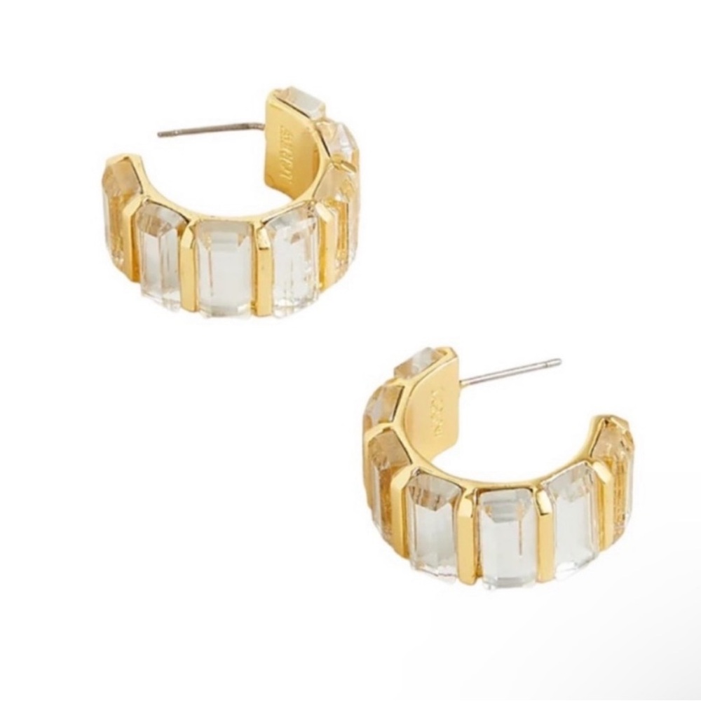 J. Crew Trapezoid Stone Hoop earrings - Worn by Meghan Markle on 5/16/23…